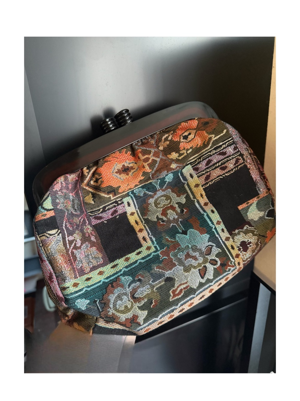 Vintage 1960’s Whimsical Tapestry Evening Clutch